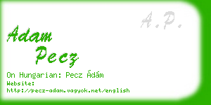 adam pecz business card