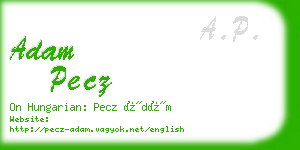 adam pecz business card